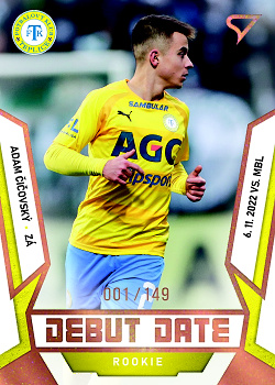 Adam Cicovsky Teplice SportZoo FORTUNA:LIGA 2022/23 2. serie Debut Date Rookie /149 #DR-22